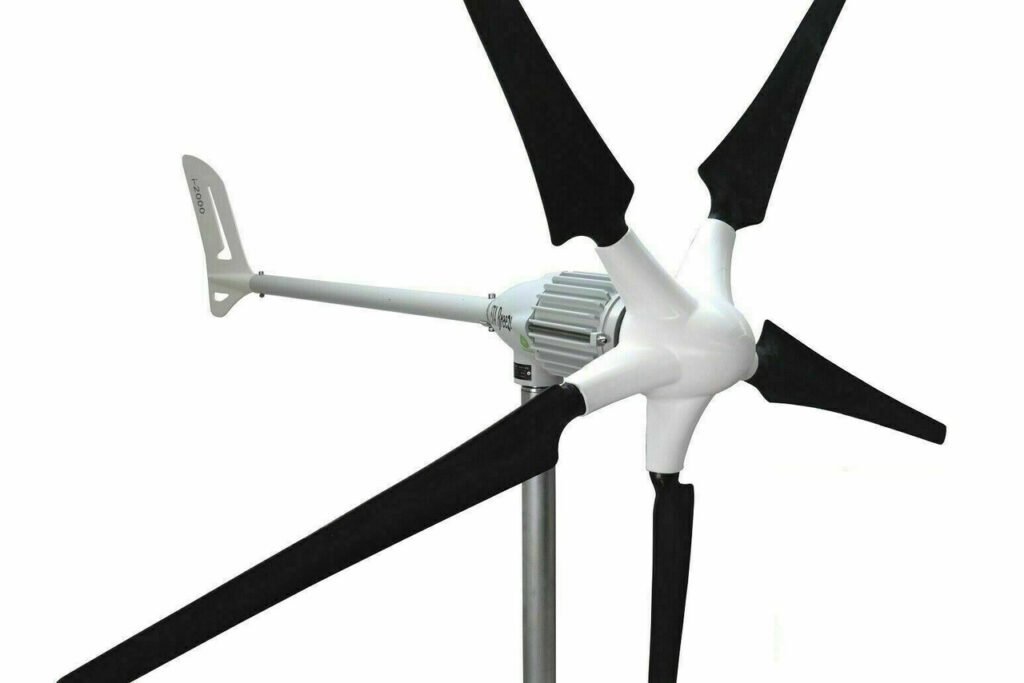 iSta-Breeze i-1000W Carbon with 5 White and Black Blades Wind Turbine Generators