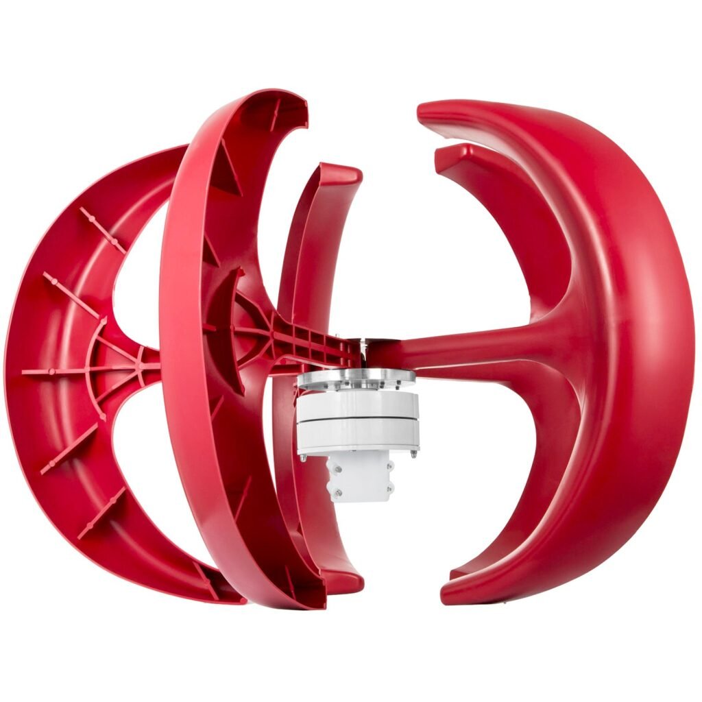 Vevor Vertical Axis Wind Turbine Red Lantern Renewable Wind Energy