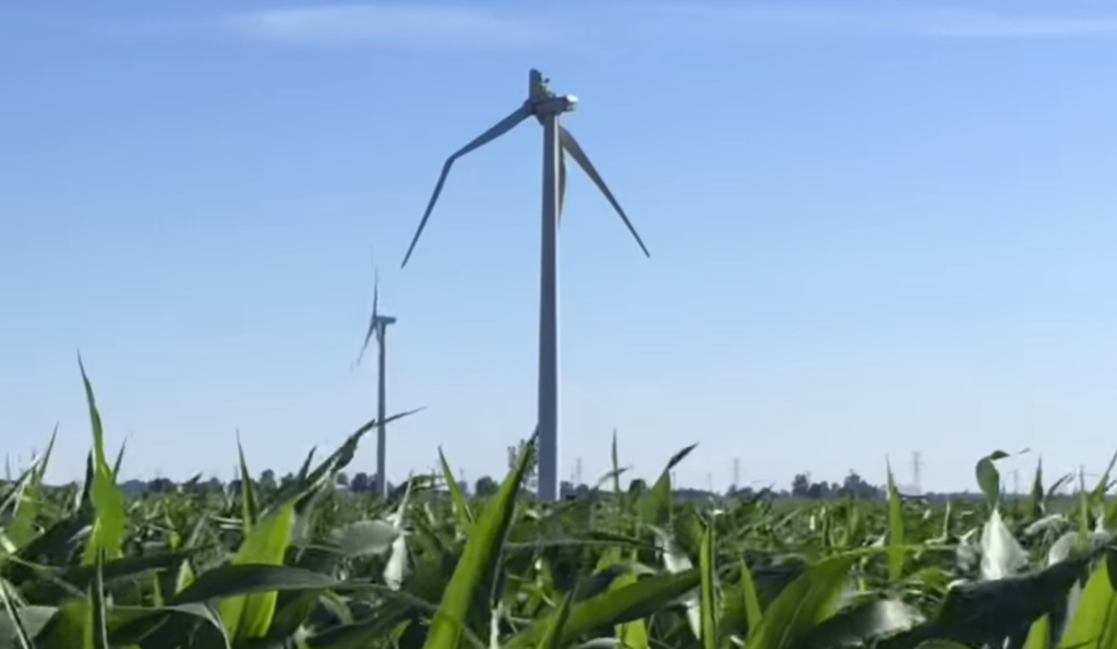 Damaged home wind turbine broken blades